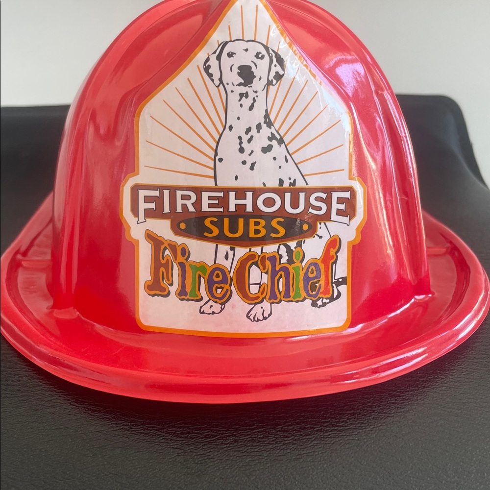 FREE WITH PURCHASE Children's Fire Chief Hat, Firehouse Subs - Red